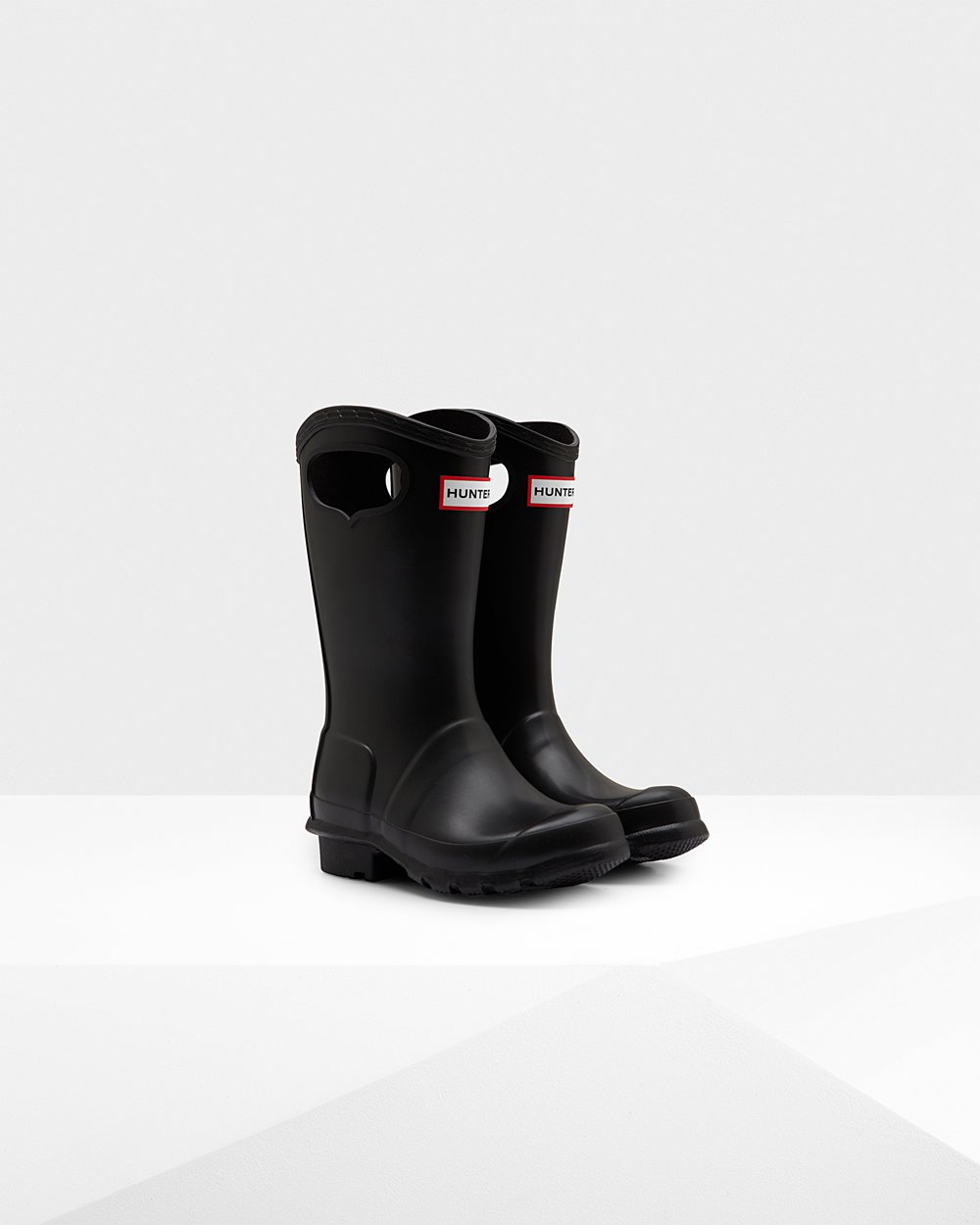 Hunter Original Grab Handle Rain Boots - Sale Online Kids Black - TDCIFB073